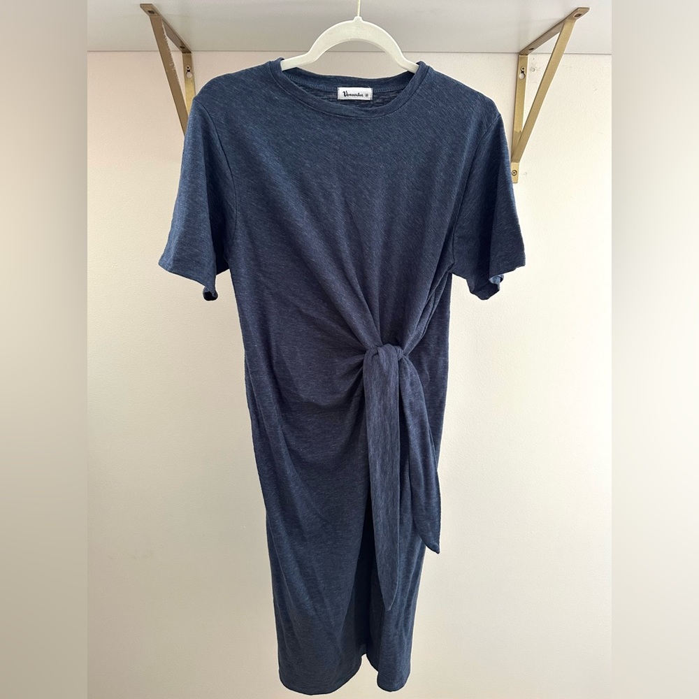 Casual Blue Midi Dress